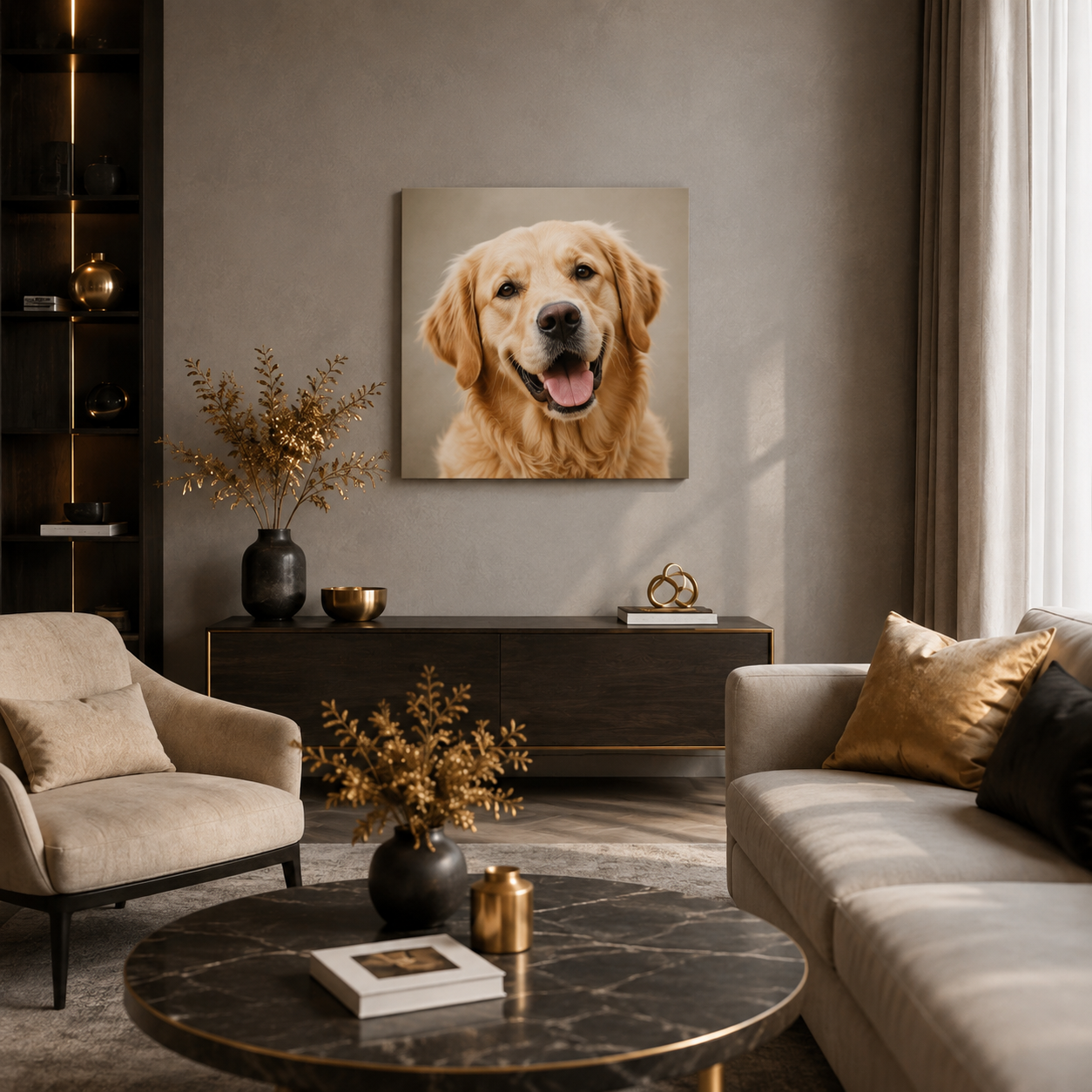 Square pet portrait canvas