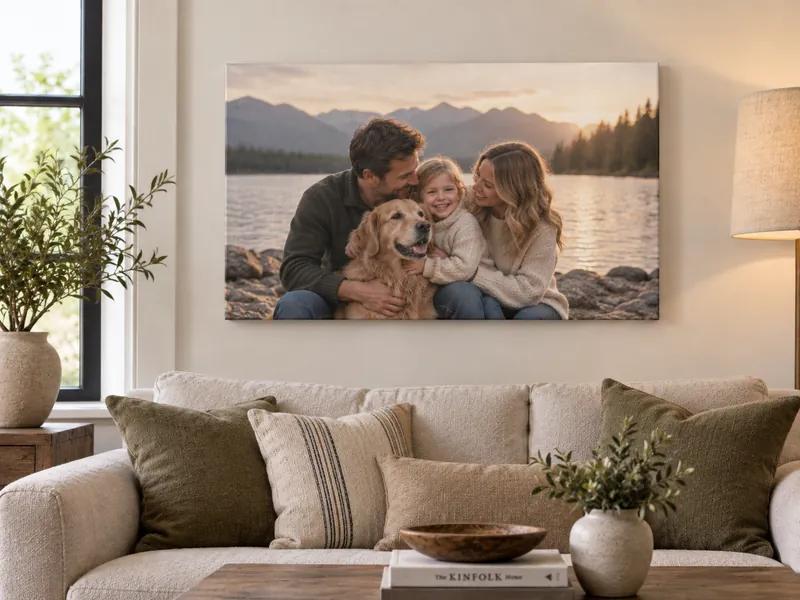 32 × 48 in canvas shown on a real wall