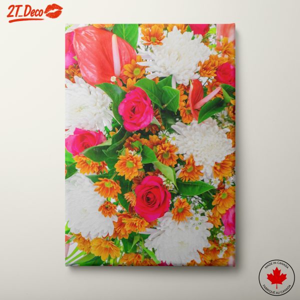 Vibrant Floral Arrangement with Roses and Chrysanthemums