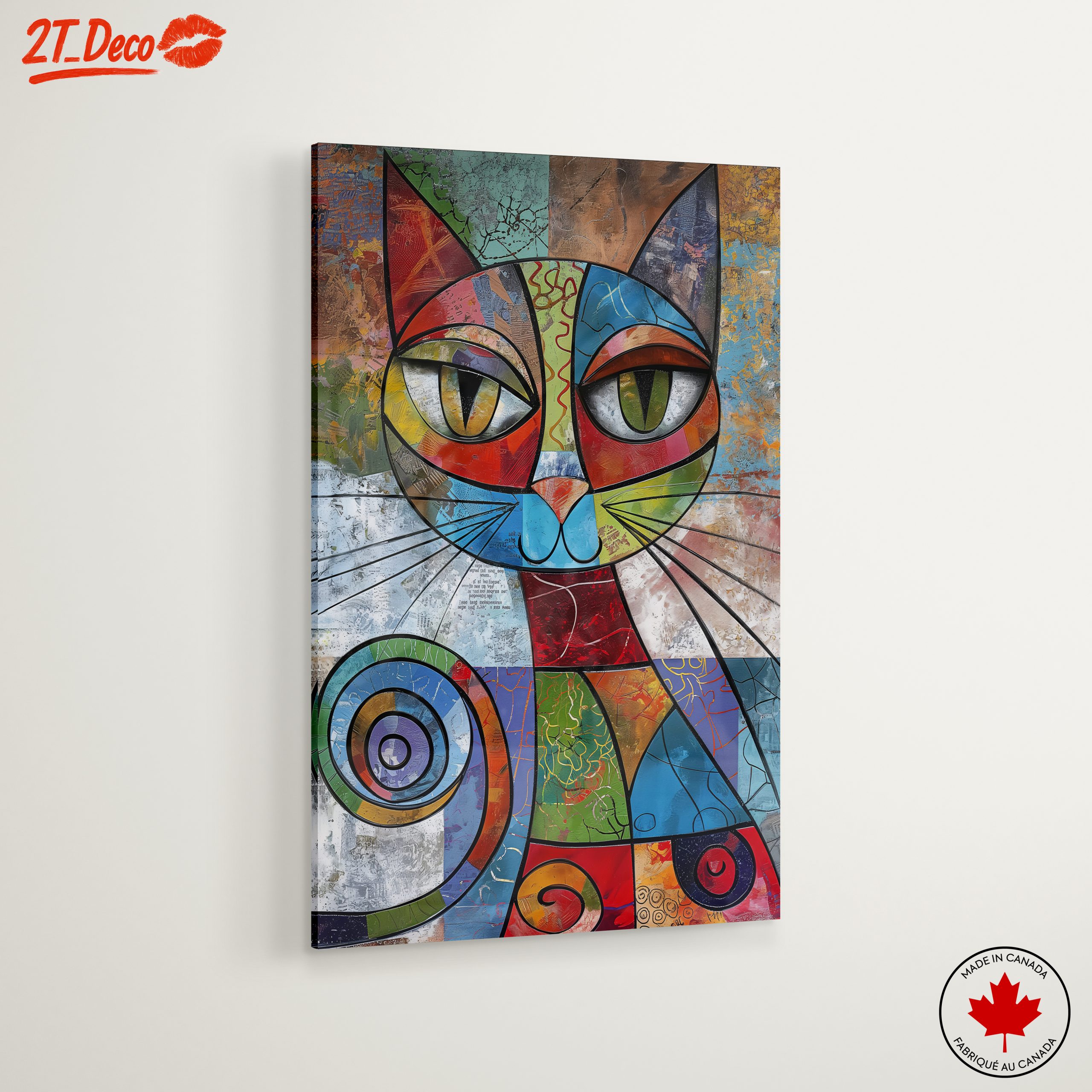 Colorful Abstract Cat Art - Image 6