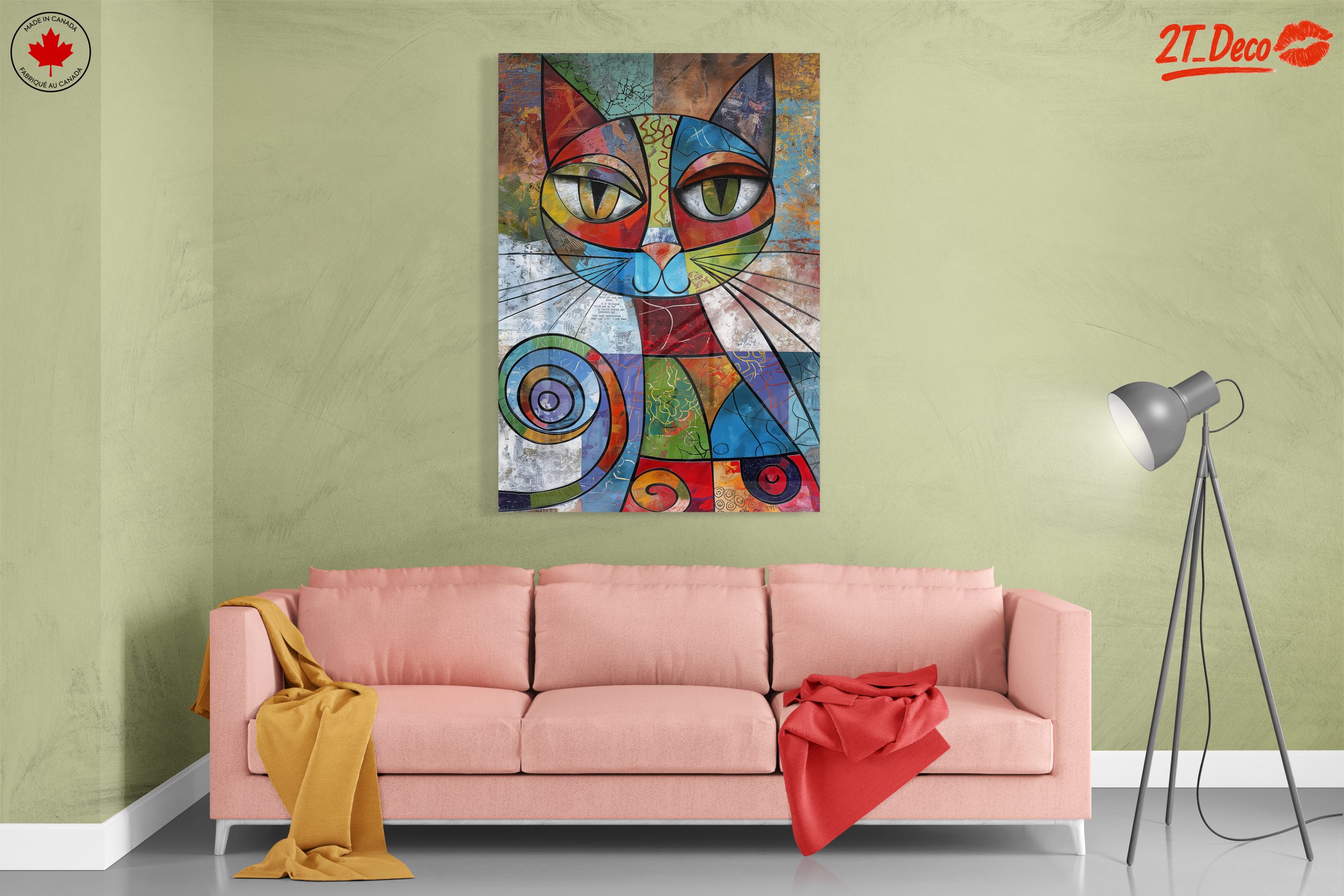 Colorful Abstract Cat Art - Image 7