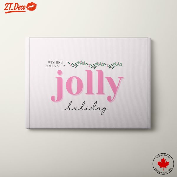 Jolly Holiday Typography Art for Festive Decor