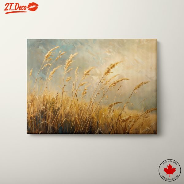 Serene Abstract Landscape with Wheat