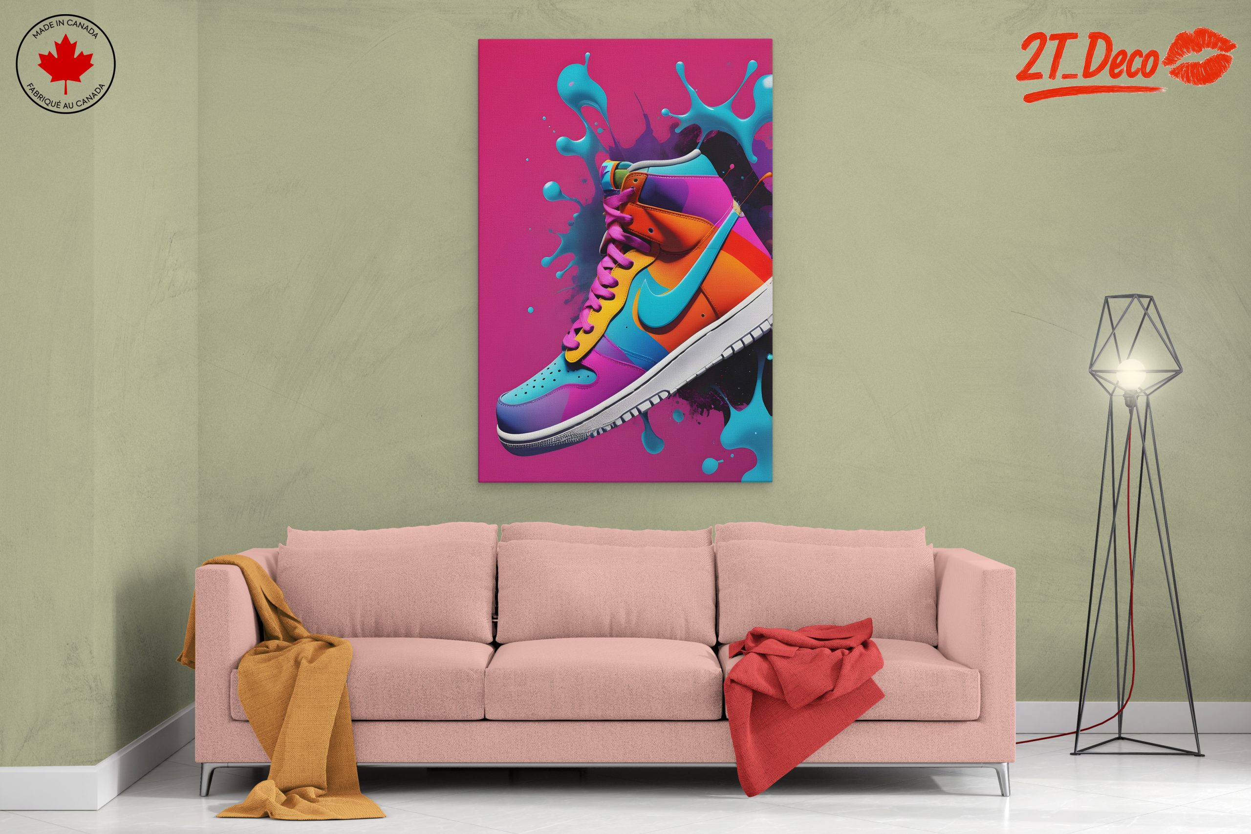 Vibrant Colorful Sneaker Artwork - Image 2