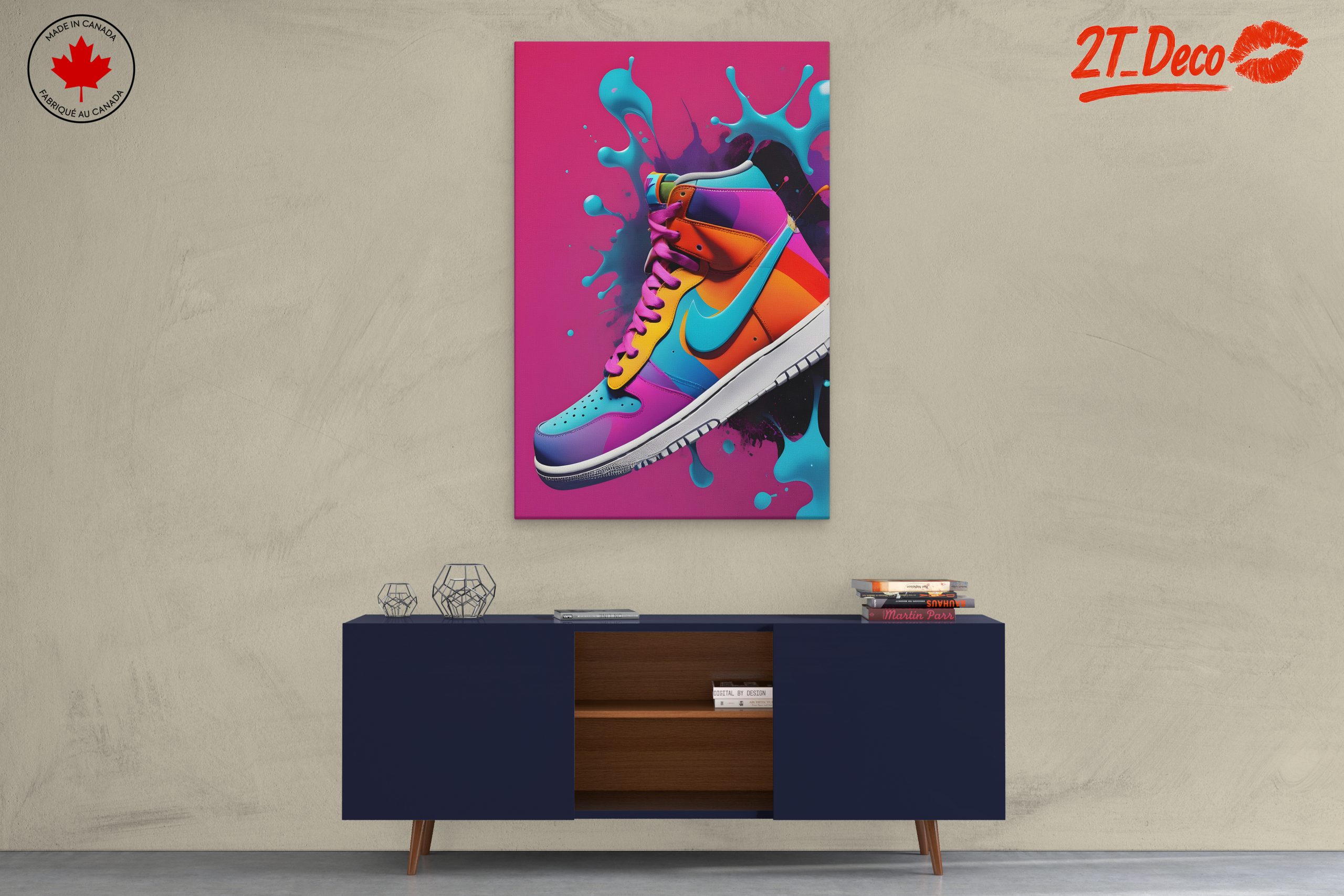 Vibrant Colorful Sneaker Artwork - Image 3