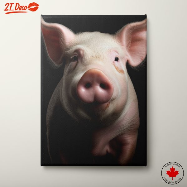 Close-Up Artistic Pig Portrait
