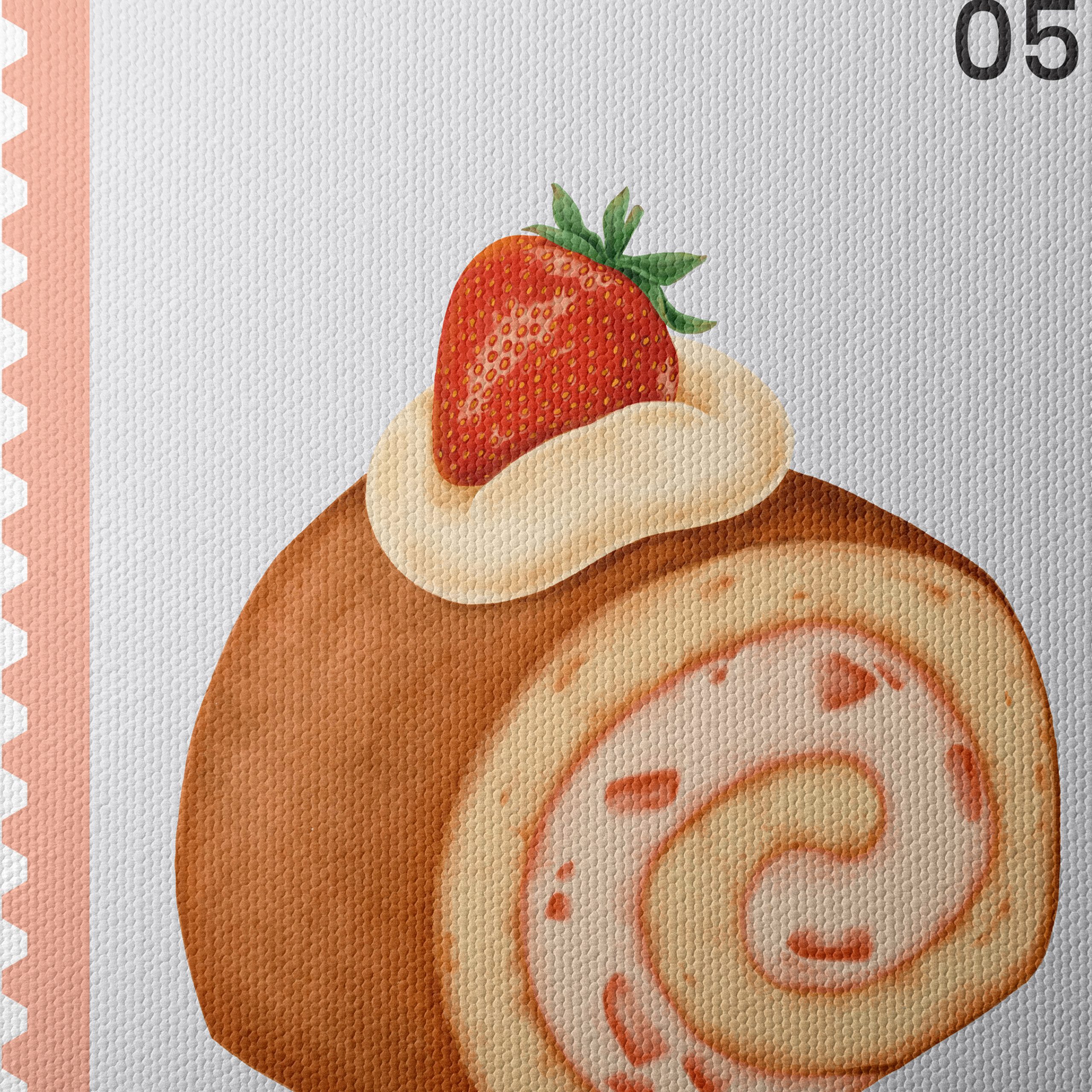 Abstract Dessert Artwork Featuring Strawberries - Image 4