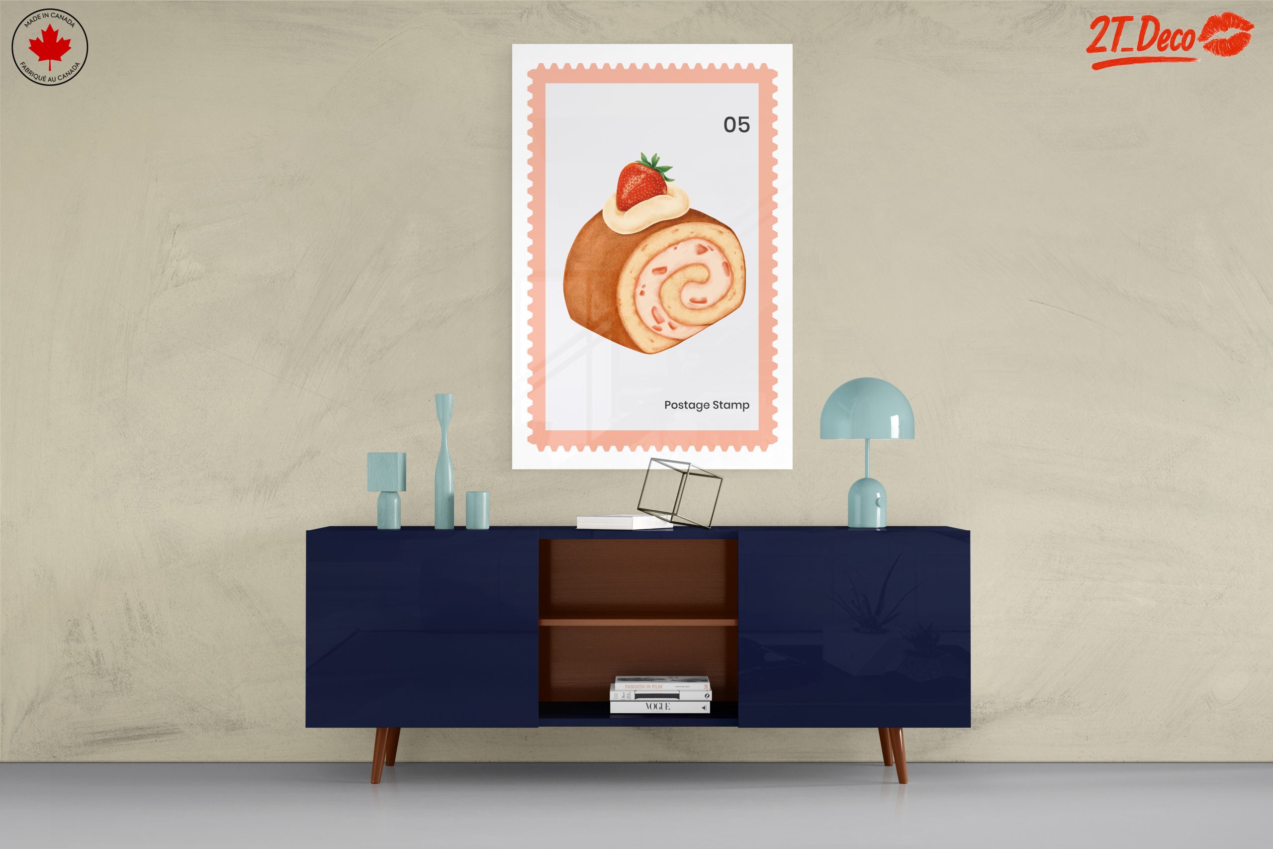 Abstract Dessert Artwork Featuring Strawberries - Image 8