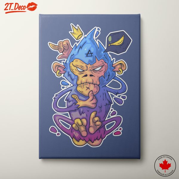 Colorful Graffiti Monkey Art