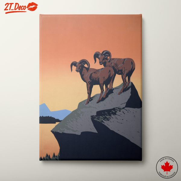 Bighorn Sheep on Rocky Landscape