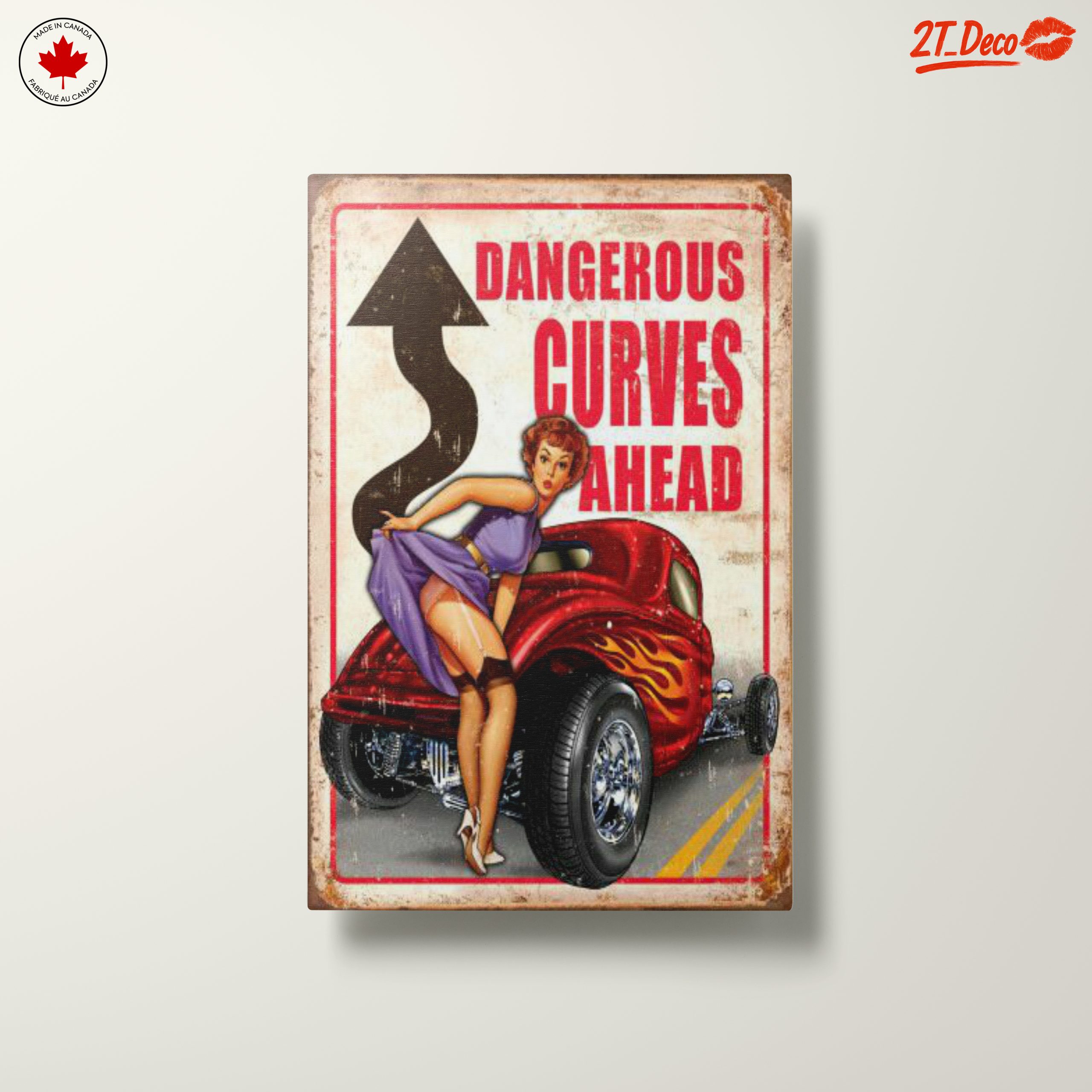 Vintage Pin-Up Style with Hot Rod Car - Image 10