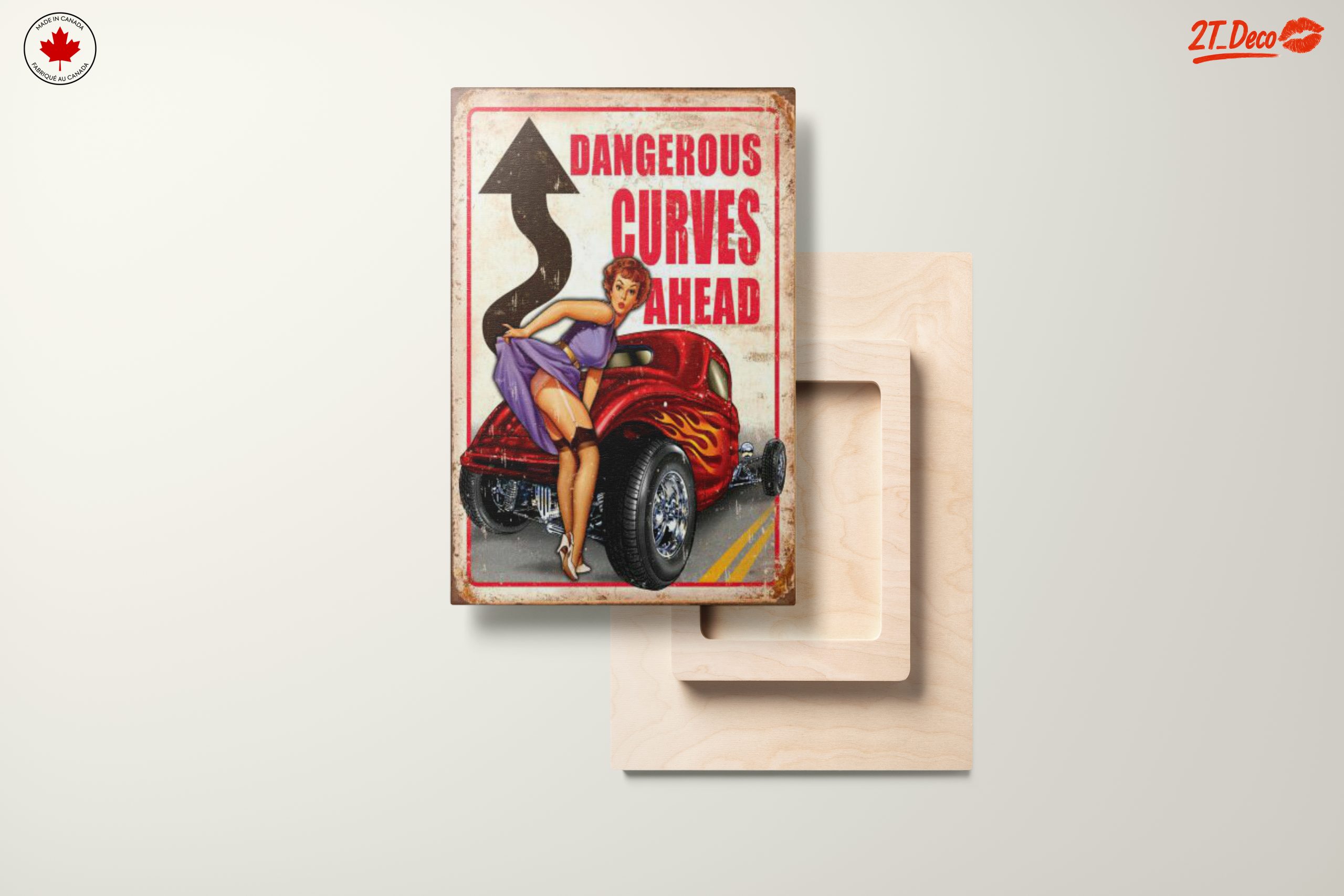 Vintage Pin-Up Style with Hot Rod Car - Image 11