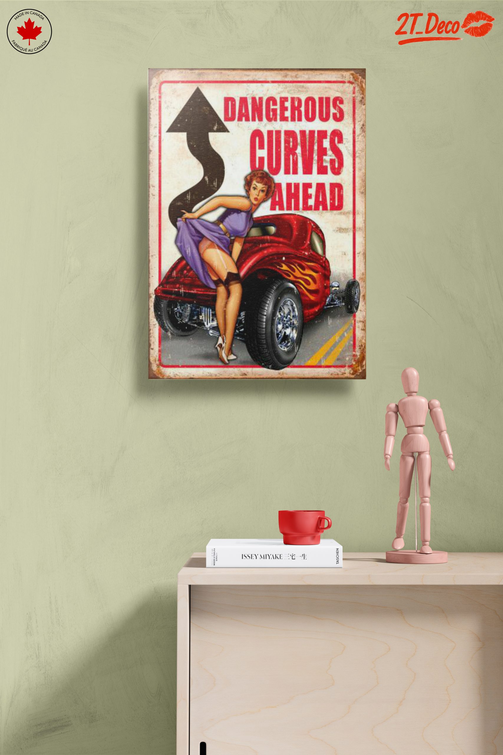 Vintage Pin-Up Style with Hot Rod Car - Image 14