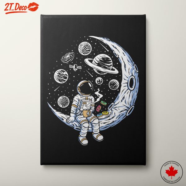 Astronaut Enjoying Snacks in Space