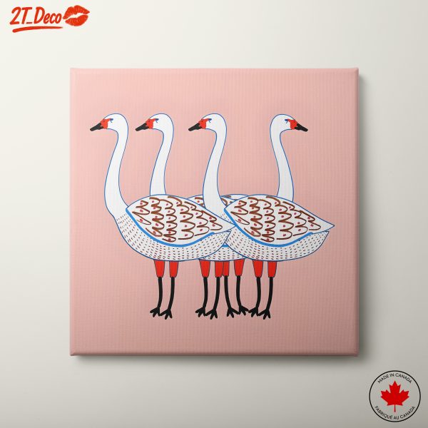Playful Swans Art for Decor