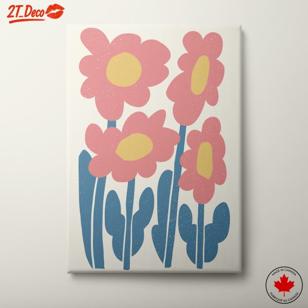 Whimsical Floral Artwork for Bright Spaces