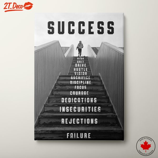 Inspirational Success Staircase Art