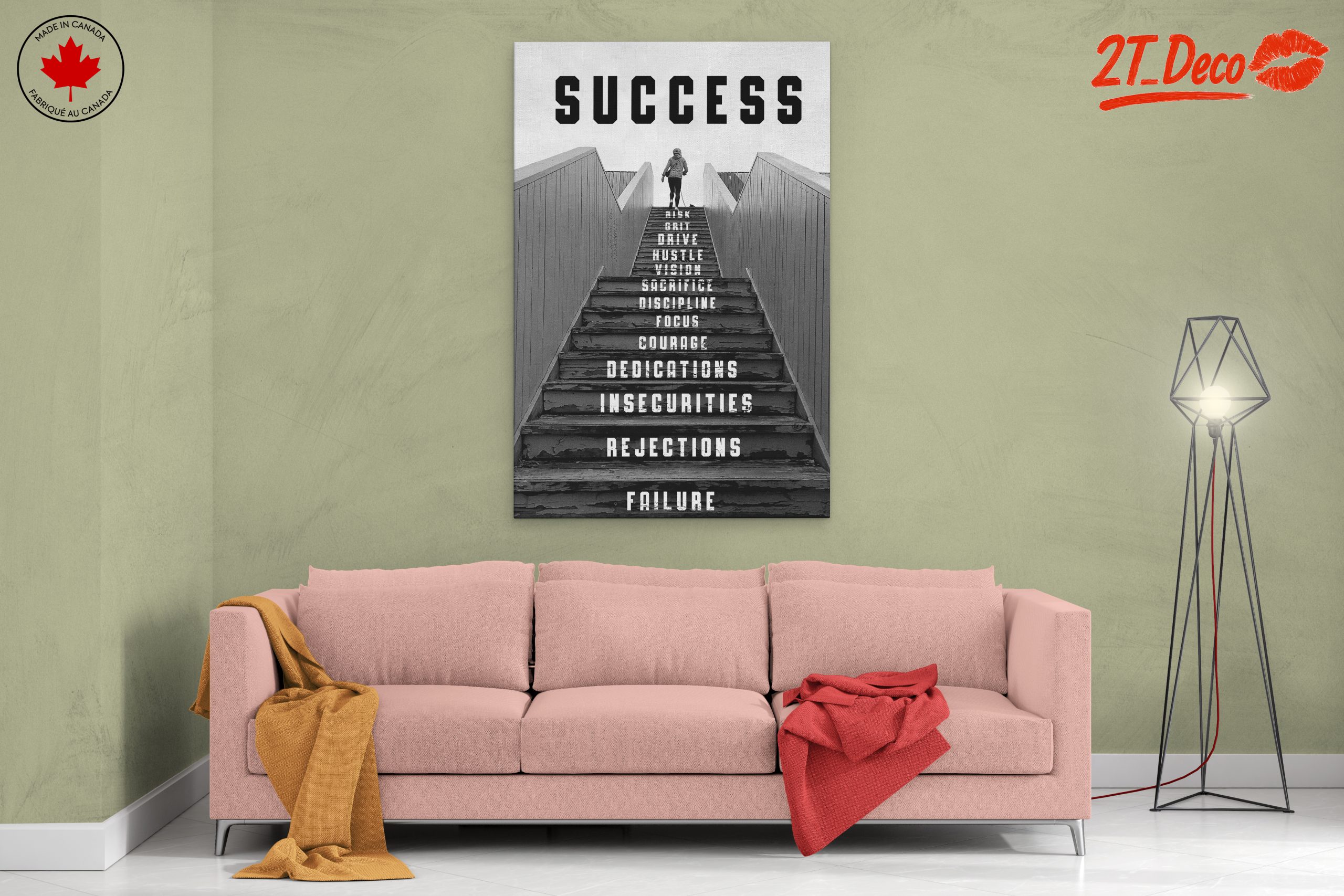 Inspirational Success Staircase Art - Image 2