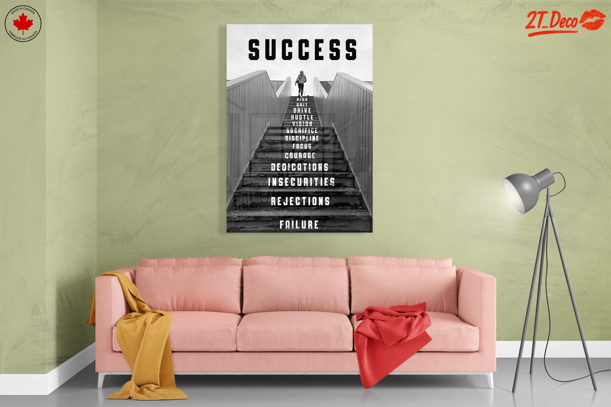 Inspirational Success Staircase Art - Image 7