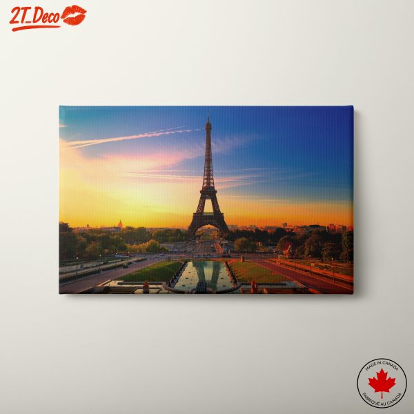 Eiffel Tower Landscape at Sunset