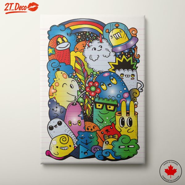 Vibrant Colorful Cartoon Characters Art