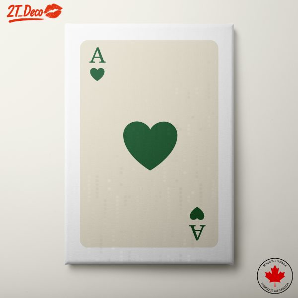 Stylized Ace of Hearts Playing Card Art 3