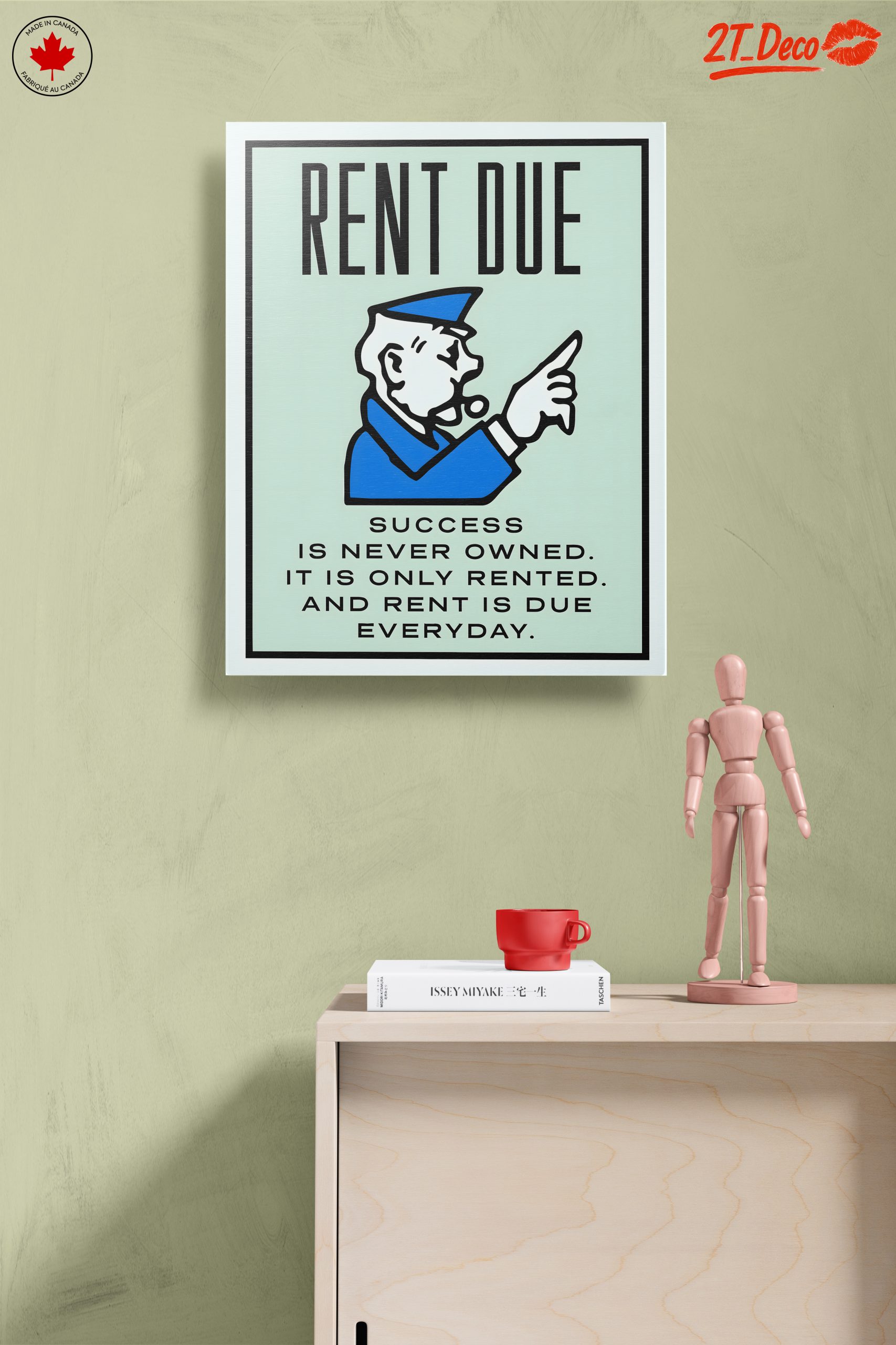 Rent Due Motivational Wall Art - Image 14