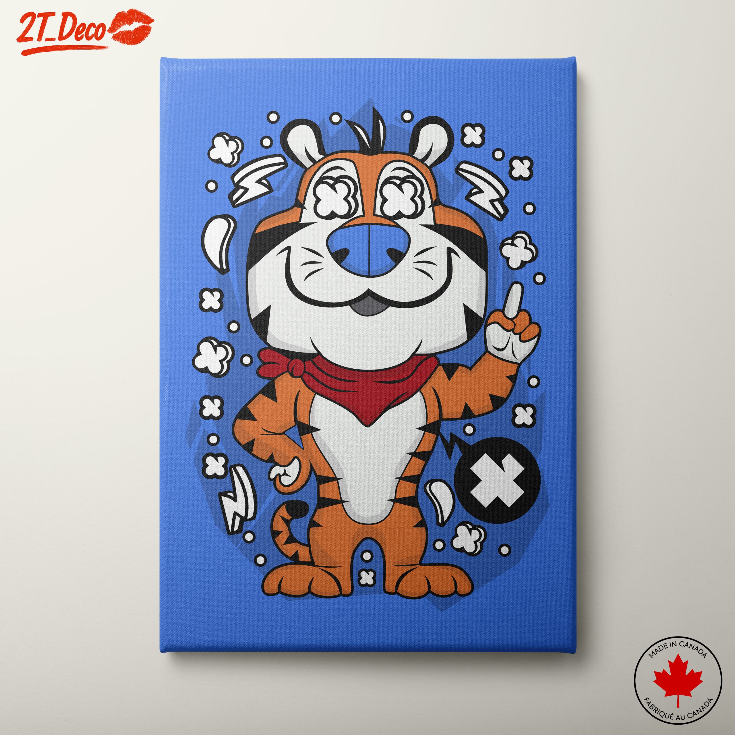 Playful Cartoon Tiger Character Illustration