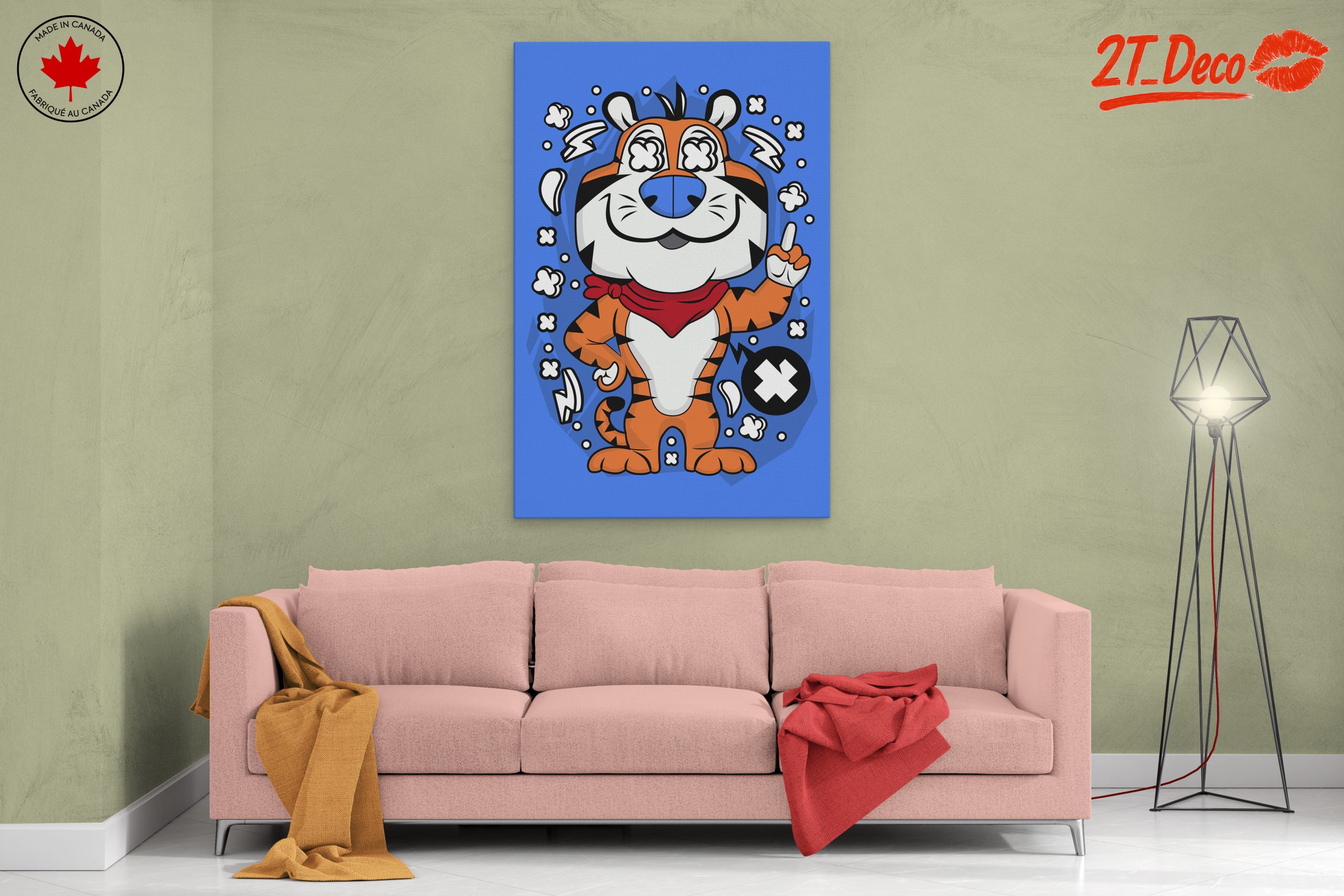 Playful Cartoon Tiger Character Illustration - Image 2