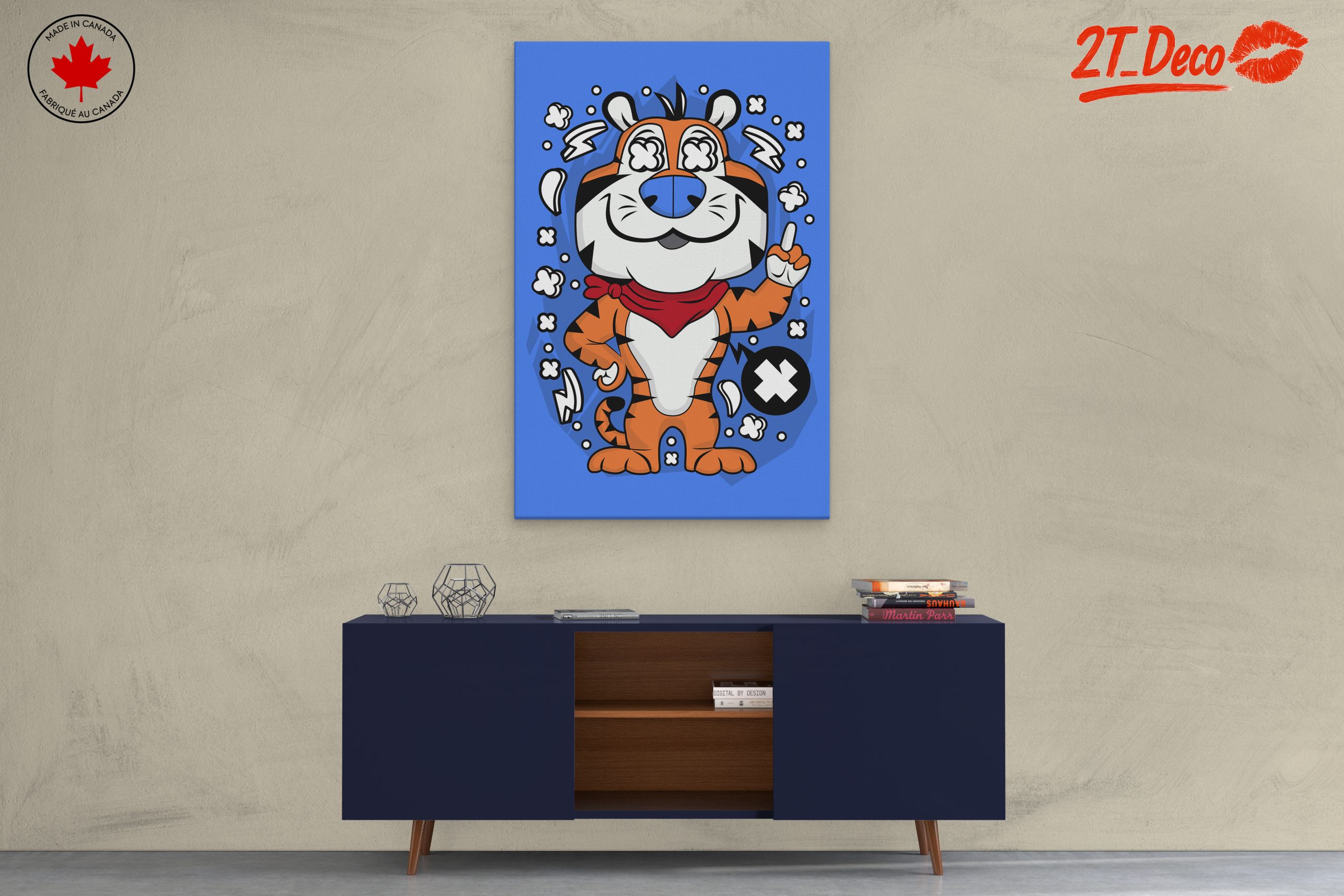 Playful Cartoon Tiger Character Illustration - Image 3