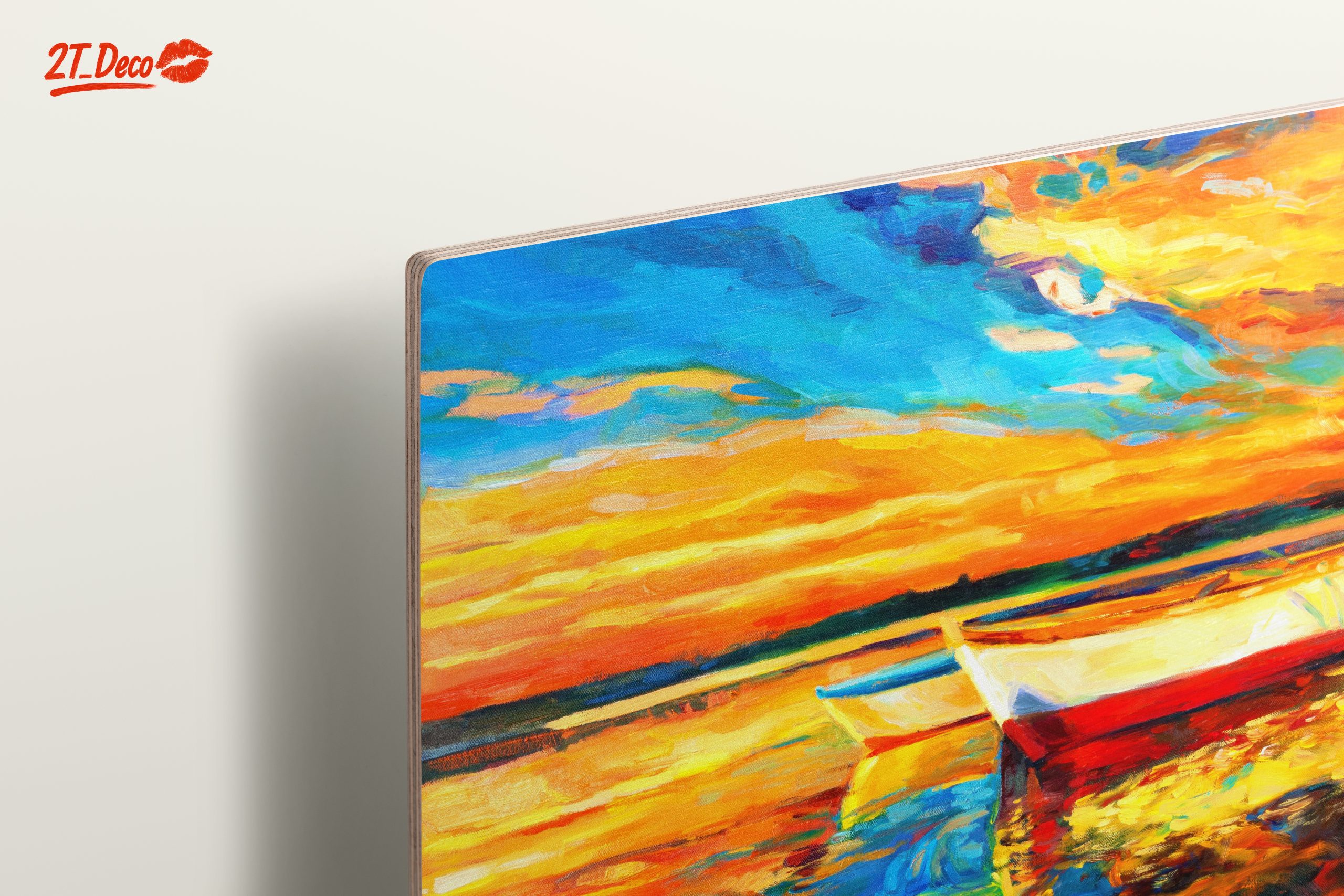 Vibrant Sunset Over Water with Boats - Image 15