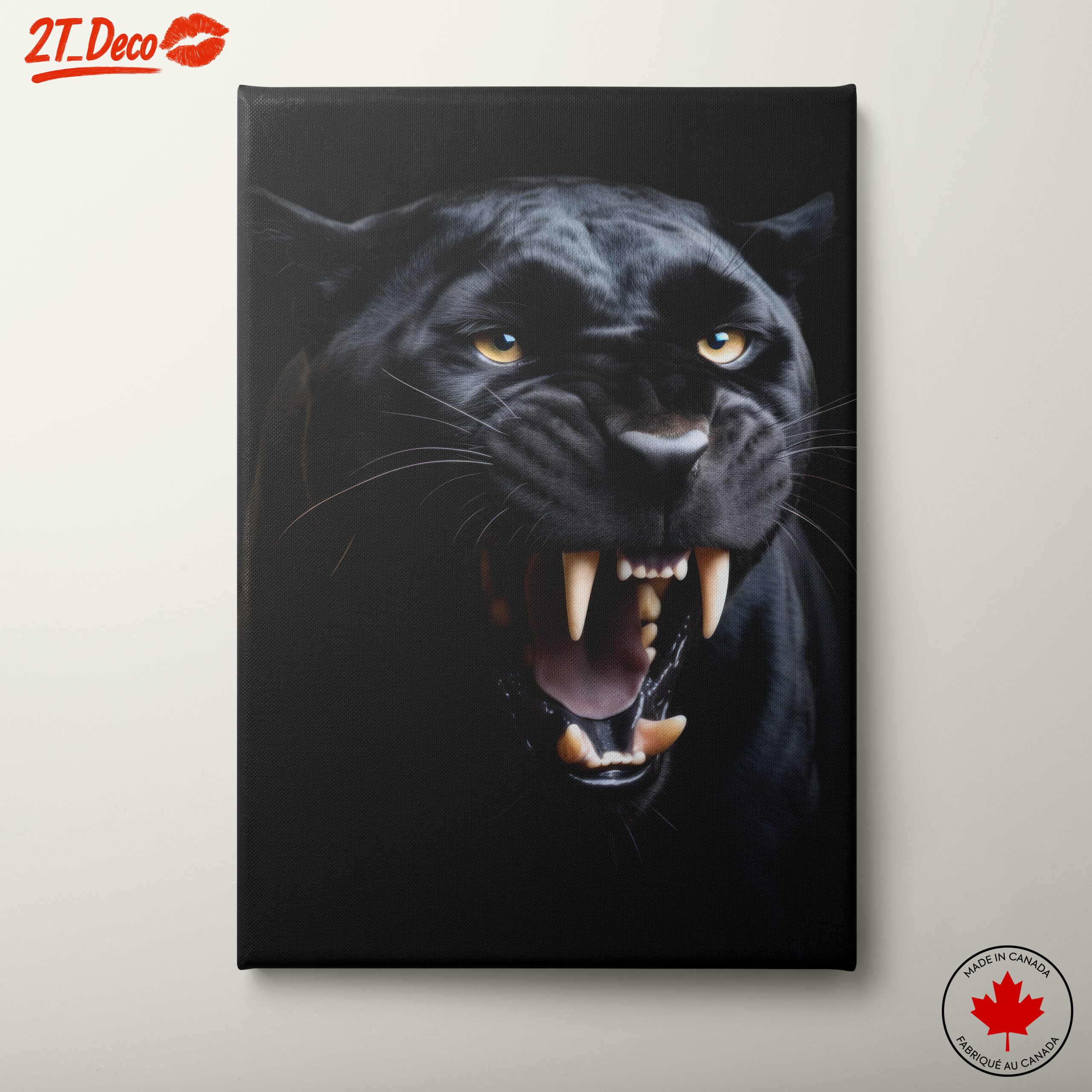 Black Panther Roaring Wall Art