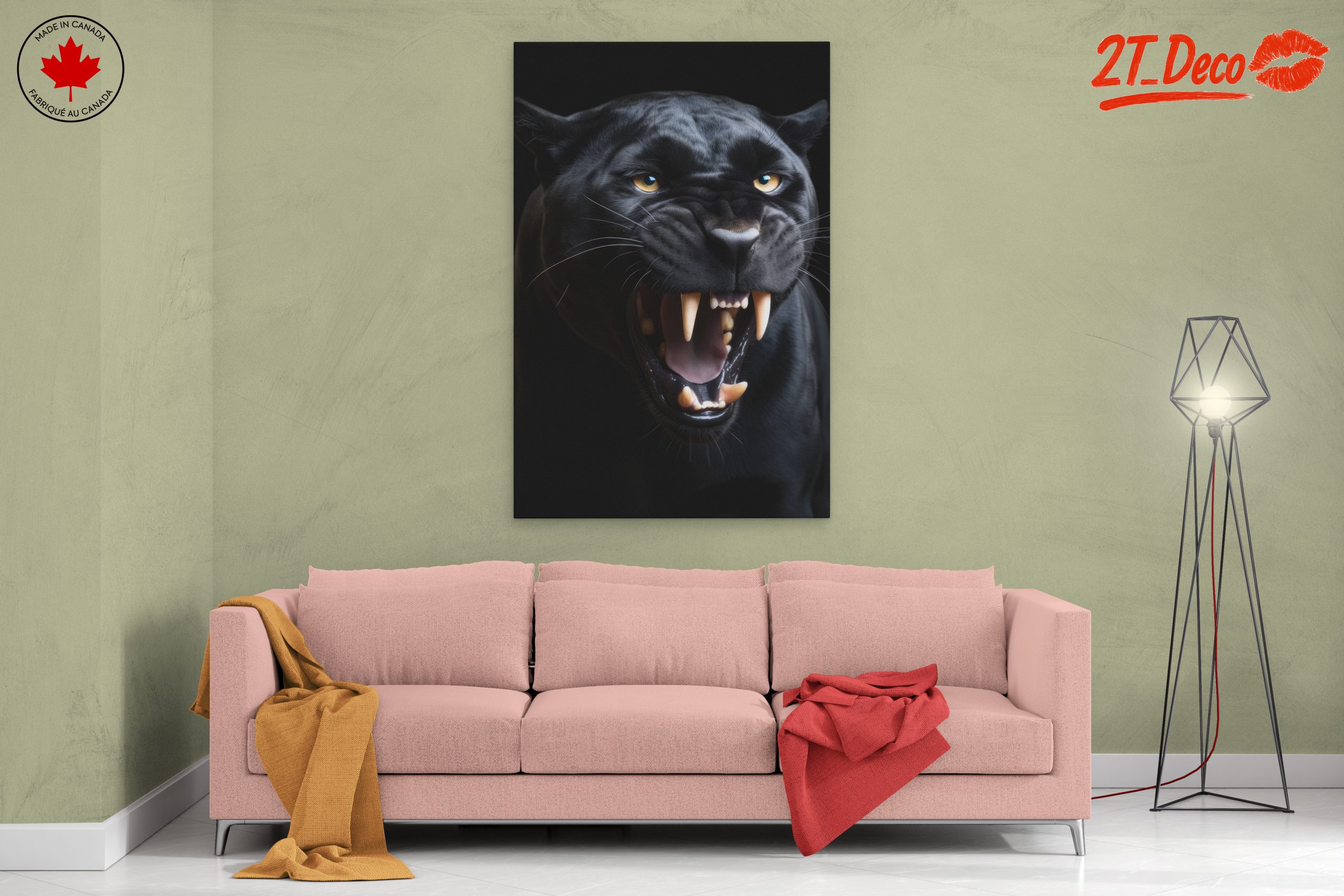 Black Panther Roaring Wall Art - Image 2