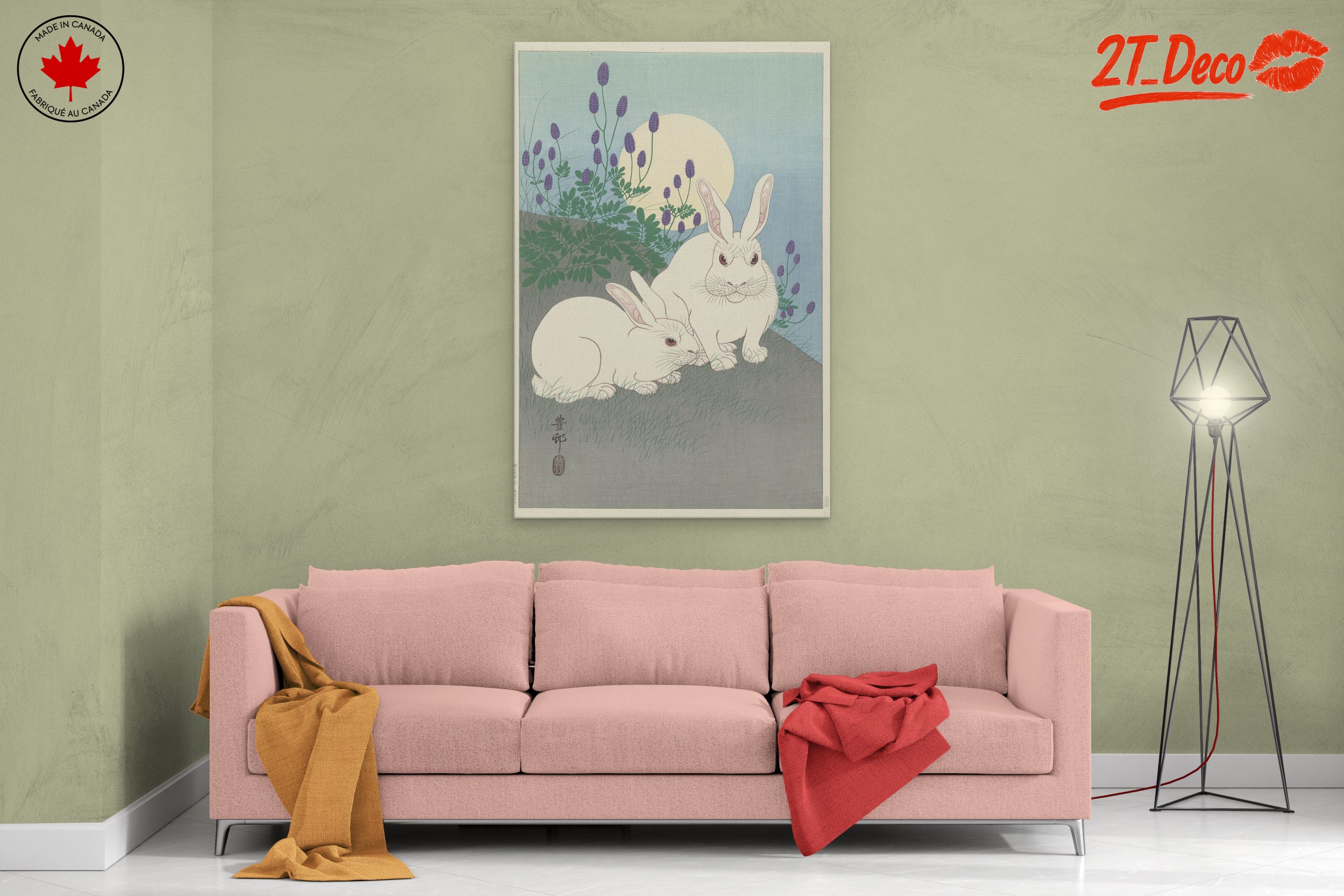 Traditional Japanese Art Featuring Rabbits - Image 2