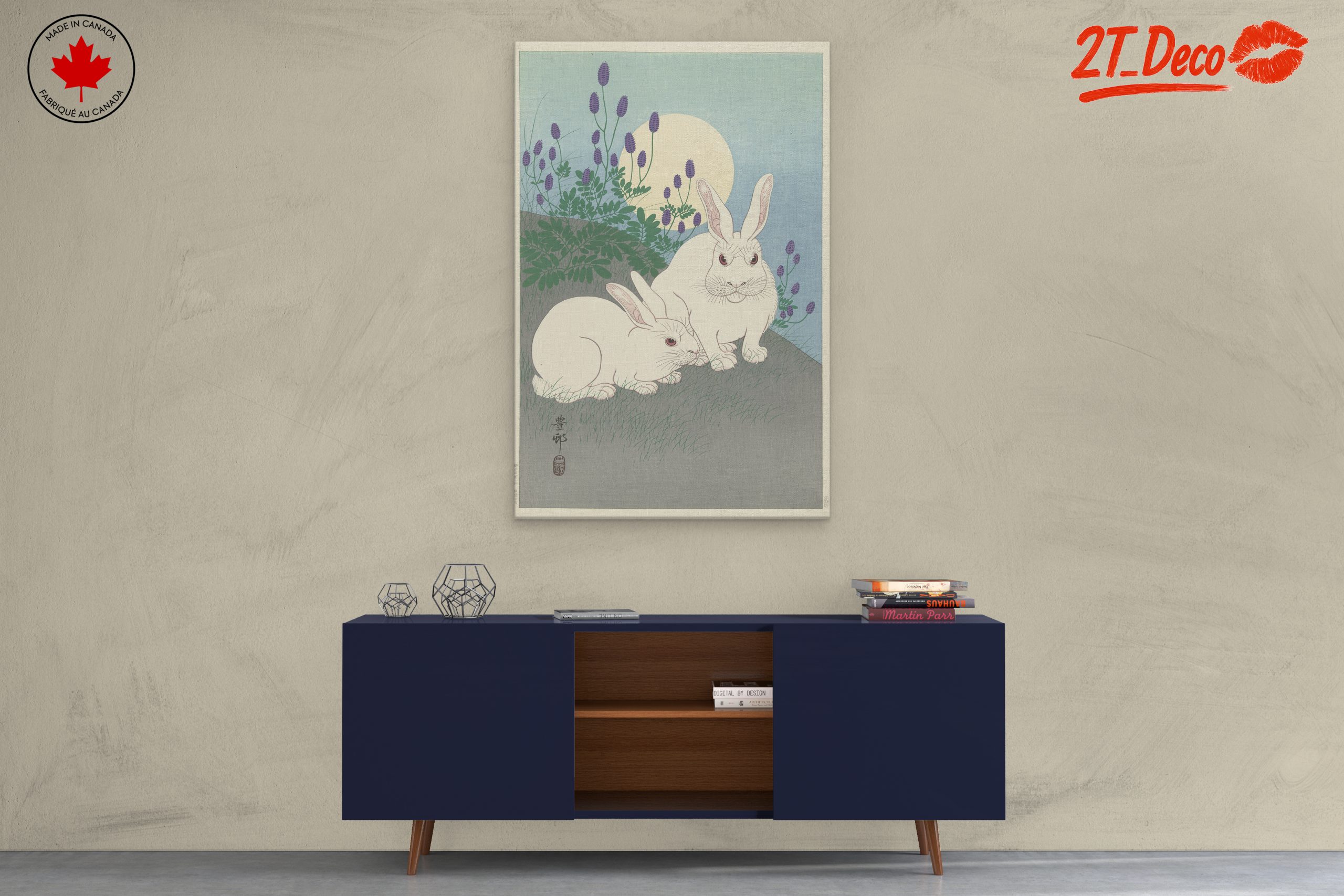 Traditional Japanese Art Featuring Rabbits - Image 3