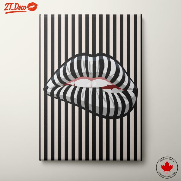 Striking Stylized Lips Artwork