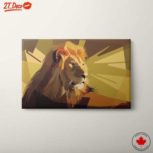 Stylized Lion Portrait Wall Art