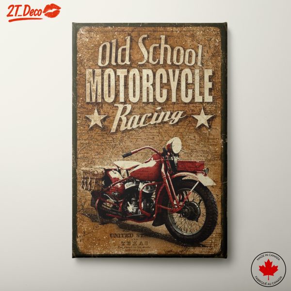 Vintage Motorcycle Racing Poster