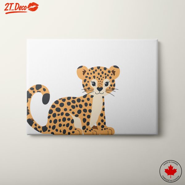 Stylized Leopard Illustration for Playful Decor
