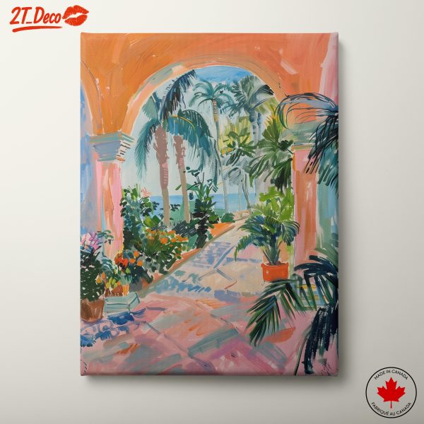Vibrant Tropical Nature Pathway Art
