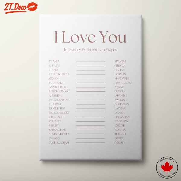 Expressions of Love in Twenty Languages