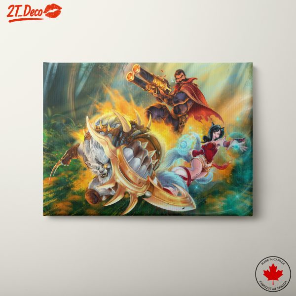Dynamic Fantasy Game Art Featuring Iconic Characters