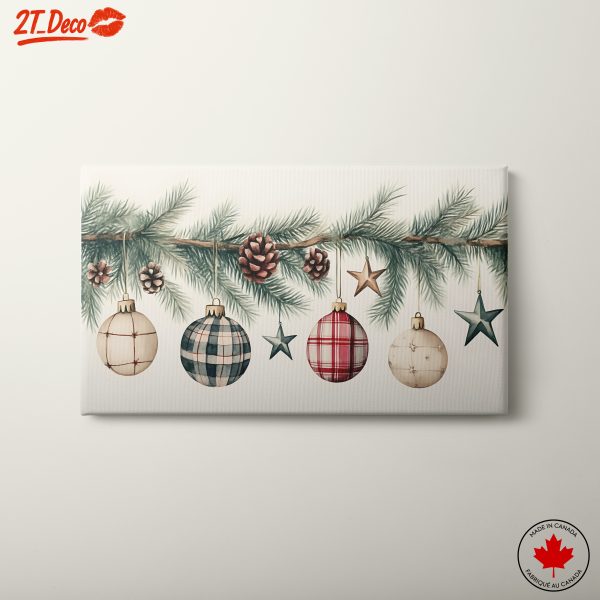 Christmas Ornaments on Pine Bough