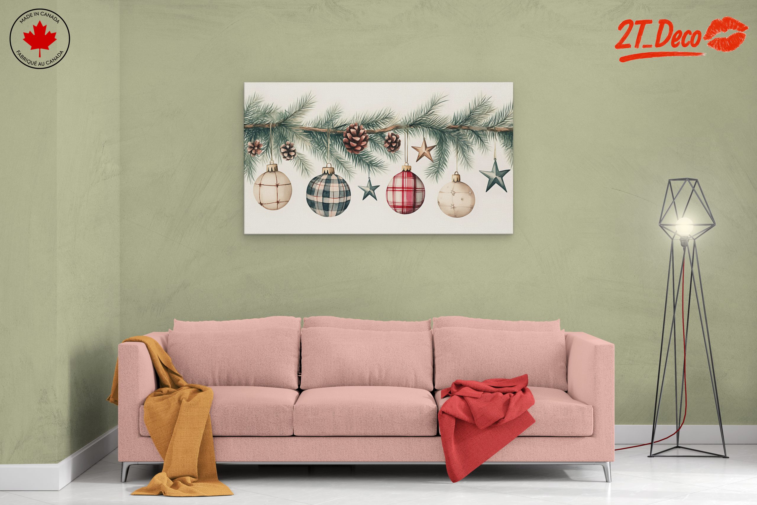 Christmas Ornaments on Pine Bough - Image 2
