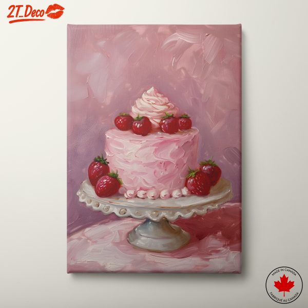 Delicious Cake with Strawberries Art