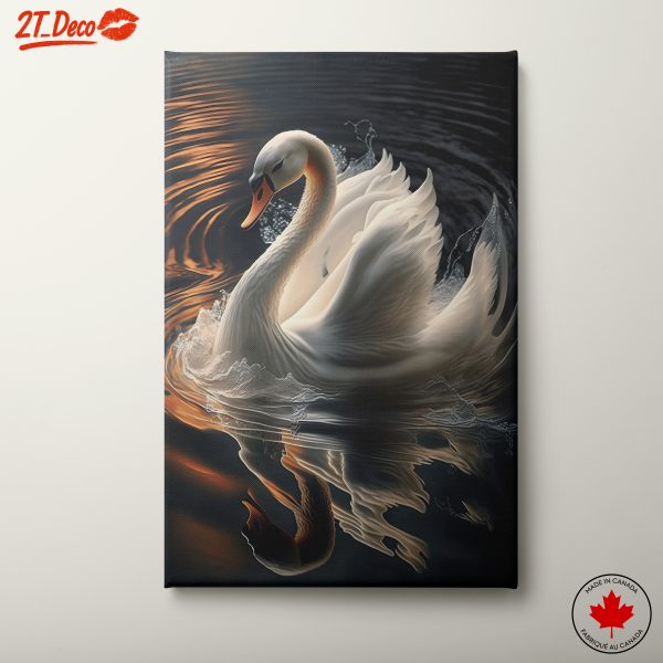 Elegant Swam Dancing in Reflection
