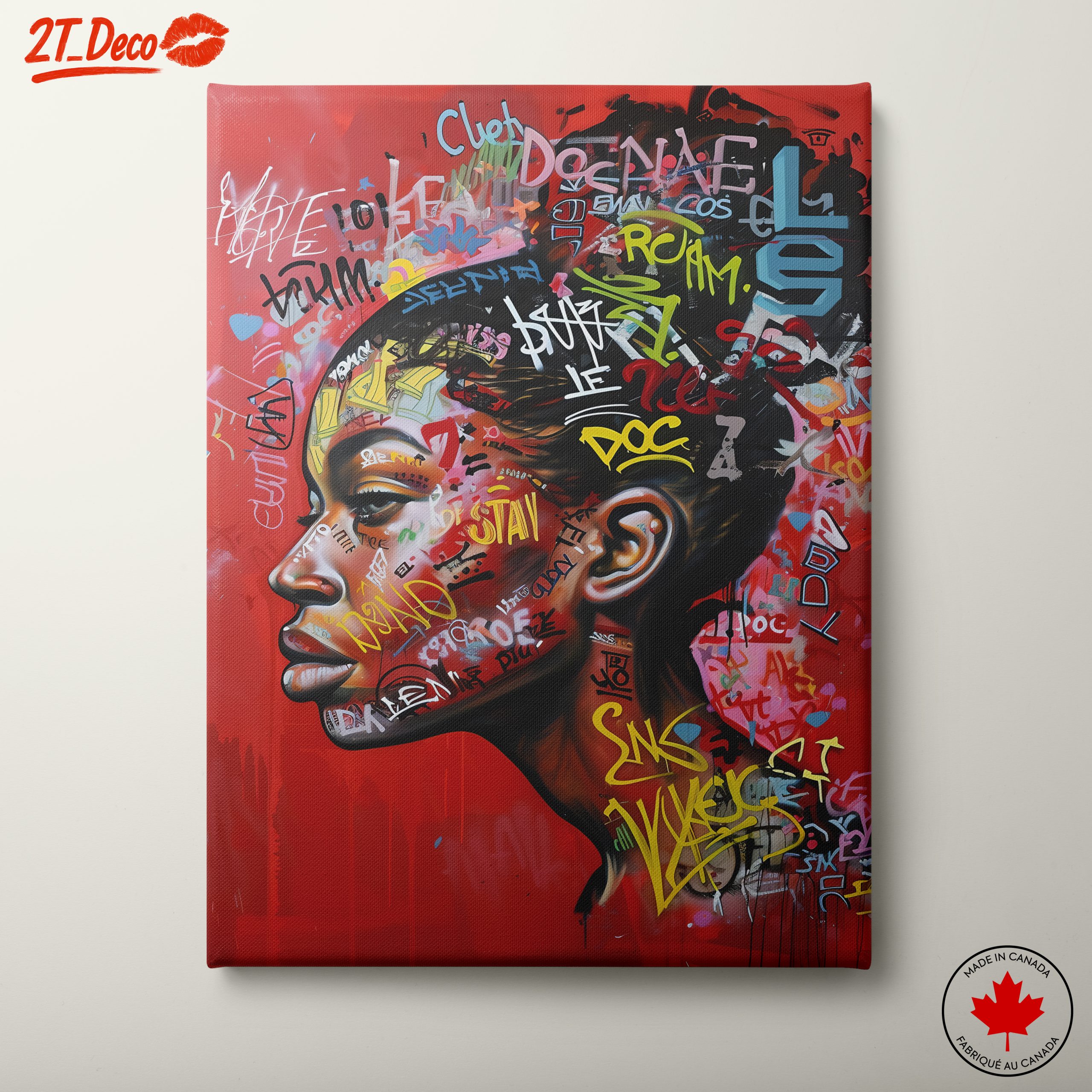 Vibrant Afro Art with Street Style Graffiti