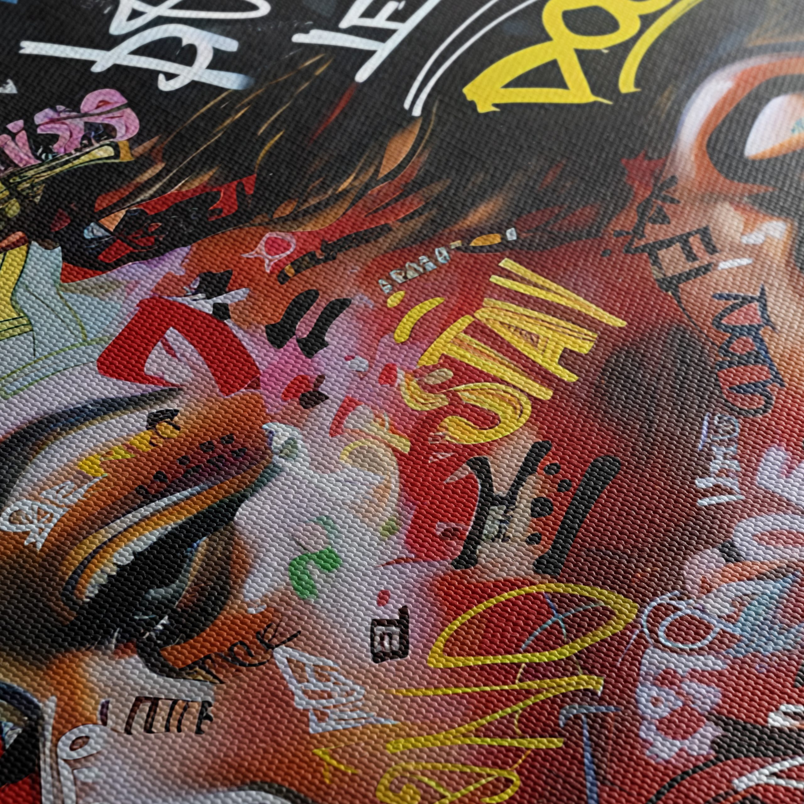 Vibrant Afro Art with Street Style Graffiti - Image 5