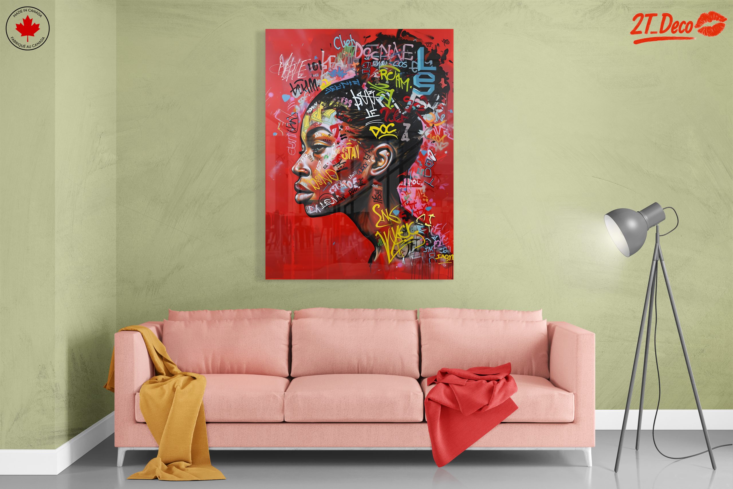 Vibrant Afro Art with Street Style Graffiti - Image 7