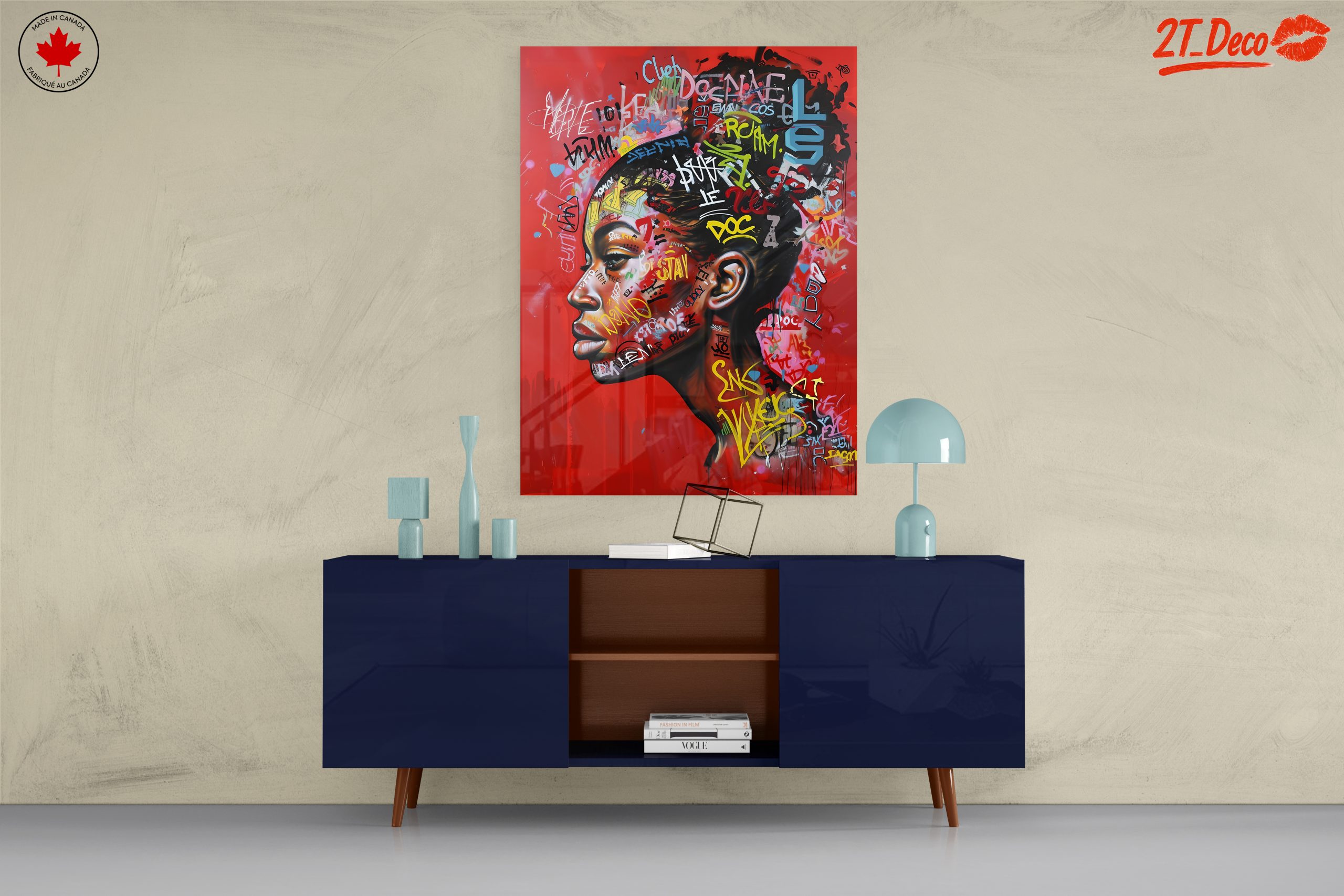 Vibrant Afro Art with Street Style Graffiti - Image 8